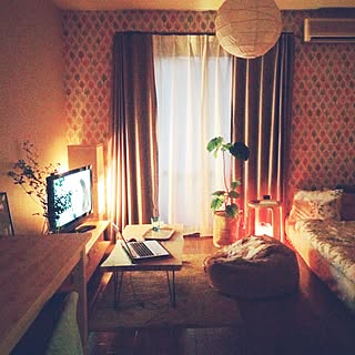 部屋全体/賃貸/一人暮らし/照明/観葉植物...などのインテリア実例 - 2015-07-26 20:54:31