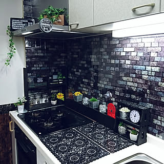 キッチン/明けましておめでとうございます^_^/素敵なおうち目指し中☻/今年もよろしくお願いします♡/皆様ありがとうデス(*p´д`q)゚。...などのインテリア実例 - 2018-01-02 21:41:17