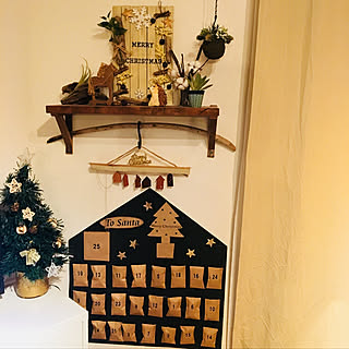 壁/天井/アドベントカレンダー手作り/アドベントカレンダー/クリスマスアドベント/クリスマスアドベントカレンダー...などのインテリア実例 - 2018-11-28 07:37:50