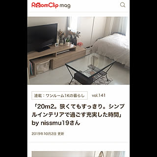 6畳1K/ひとり暮らし/ワンルーム 6畳/シンプルに暮らす/ワンルームインテリア...などのインテリア実例 - 2020-01-21 19:04:02