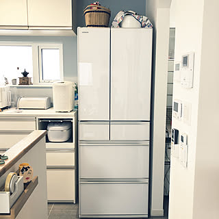 白いキッチン 白い冷蔵庫のインテリア実例 Roomclip ルームクリップ