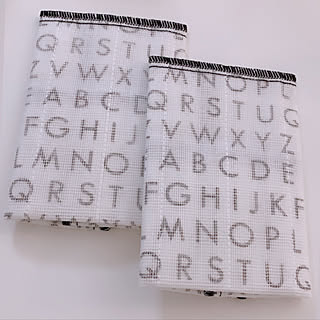 ふきん♡/アルファベット柄ふきん/ふきん/モノトーンインテリア/ホワイトインテリア好き...などのインテリア実例 - 2020-02-24 21:15:21