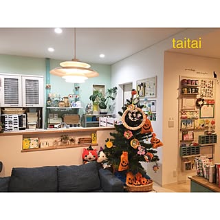 部屋全体/2016.10.22/夜のリビング/Sachikoちゃんのハンドメイド♡/セリア...などのインテリア実例 - 2016-10-22 08:19:18