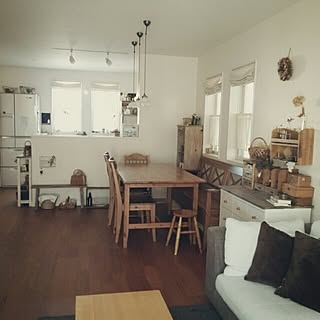 IKEAのダイニングテーブル/模様替えbefore→after/2015/01/25/朝の1枚/モモナチュラルのチェスト...などのインテリア実例 - 2015-01-25 07:59:30