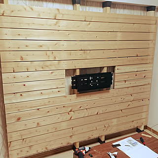 壁掛けテレビdiyのインテリア 手作りの実例 Roomclip ルームクリップ