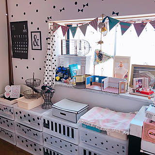 ストライプとドットの組み合わせは最強 のインテリア実例 Roomclip ルームクリップ