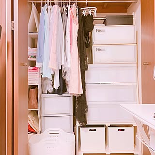 白い床/ニトリ/シンプル/洗濯物カゴ/プラダン...などのインテリア実例 - 2017-07-13 22:08:47