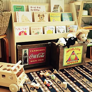 棚/子どもスペース/絵本棚DIY/おもちゃ収納/おもちゃ箱...などのインテリア実例 - 2015-02-23 15:40:20
