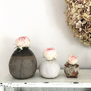 庭の薔薇/焼物/一輪挿し/おうちモチーフ/いつも見てくれてありがとう♥︎...などのインテリア実例 - 2019-07-02 10:15:01