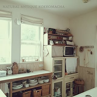 キッチン/目指せカフェ風キッチン/2015/08/11/朝の1枚/古いもの...などのインテリア実例 - 2015-08-11 07:41:57
