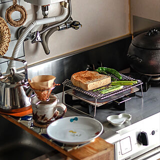 キッチン/朝食/Vamo./DIY-tile/九谷青窯...などのインテリア実例 - 2017-09-08 00:22:31