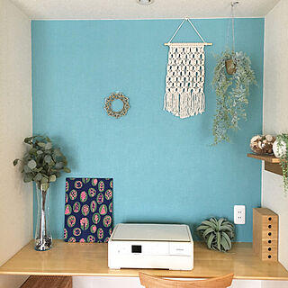 Ikea ターコイズブルーの壁紙のインテリア実例 Roomclip ルームクリップ