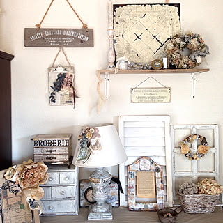 ベッド周り/シャビーシックコーナー/shabbychic collage/shabby/shabbby chic...などのインテリア実例 - 2017-11-12 11:44:16