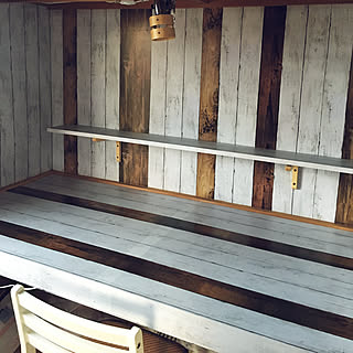 机/木目調ブラウン/木目調リメイクシート/ダイソーリメイクシート/ダイソー...などのインテリア実例 - 2017-11-09 15:50:29