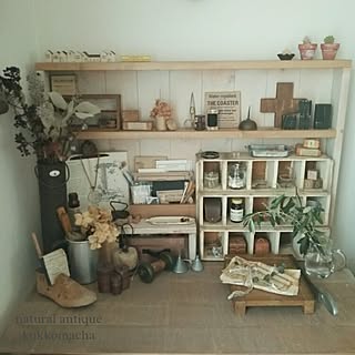 棚/室内グリーン/朝の1枚/いただきものいっぱいです("Ü")/ブログやってます(*Ü*)...などのインテリア実例 - 2015-07-10 08:07:44