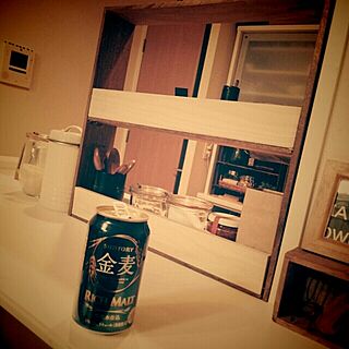 キッチン/ダイソー/ＤＩＹ（手作り棚）/ビール最高のインテリア実例 - 2014-03-09 19:48:43