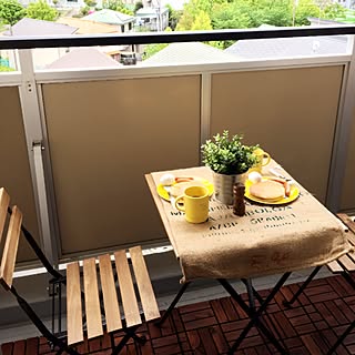 部屋全体/IKEA/DIY/カフェ風/ベランダカフェのインテリア実例 - 2017-05-06 10:32:43
