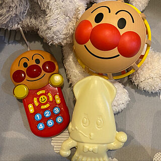 イカ/アンパンマンのおもちゃ/おもちゃ/ベッド周りのインテリア実例 - 2020-03-30 00:13:55