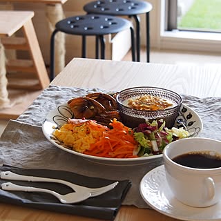 机/ダイニング/ダイニングテーブル/北欧食器/ブラックパラティッシ...などのインテリア実例 - 2015-11-05 09:07:37