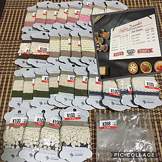 部屋全体/100均巡り/お得にゲット♥/手芸材料/スイーツマグネット...などのインテリア実例 - 2017-08-15 21:21:36