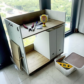ダイソー/100均DIY/ダイソー木材/棚/無印良品のインテリア実例 - 2019-08-05 17:54:47