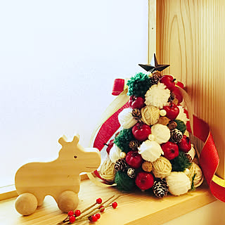 子どもと手づくり/かば/初グルーガン/毛糸玉ツリー 手作り/クリスマスツリー...などのインテリア実例 - 2018-11-26 13:05:13