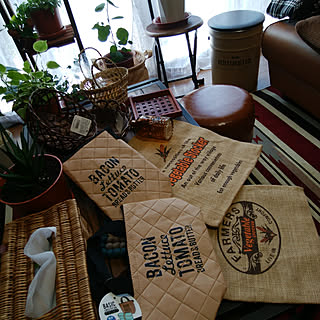 机/買い物紹介***/ランチbag★/ペットボトルホルダー/ジュート袋...などのインテリア実例 - 2018-05-22 14:25:53