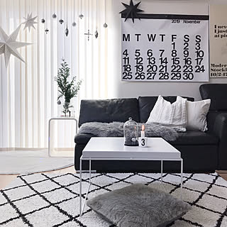 クリスマス/北欧モノトーン/モノトーンクリスマス/モノトーン/ホワイトインテリア...などのインテリア実例 - 2019-11-19 20:51:39