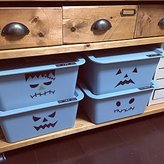 棚/ハロウィンディスプレイ/ハロウィン/子供部屋/ダイソー...などのインテリア実例 - 2017-08-29 19:37:12
