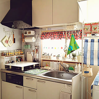 手作りカフェカーテンのインテリア実例 Roomclip ルームクリップ