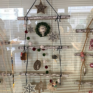 壁/天井/ニトリ/クリスマス/クリスマスツリー/白樺オーナメント...などのインテリア実例 - 2018-10-06 19:50:37