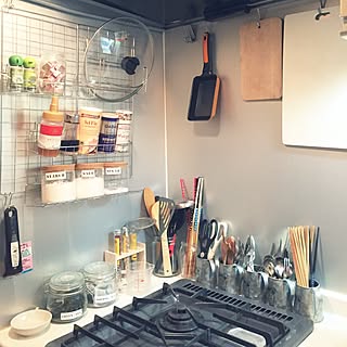 100均 狭いキッチンのインテリア実例 Roomclip ルームクリップ