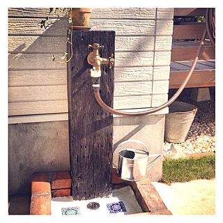 玄関/入り口/ガーデン/DIY/Garden＊/DIY立水栓のインテリア実例 - 2012-11-20 12:04:41