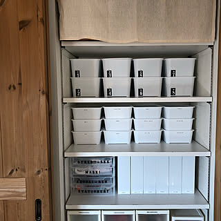 棚/スクエア収納ケース/テプラ/テプラでラベリング/ファイルボックス...などのインテリア実例 - 2018-04-17 16:52:58