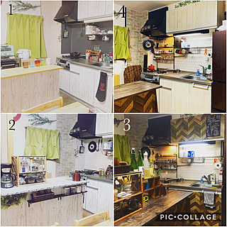 キッチン/セリア/賃貸/賃貸でも諦めない！/リメイクシート...などのインテリア実例 - 2019-01-13 12:30:09