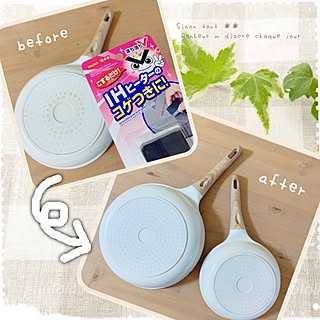 ホワイト×ウッド/おすすめ商品/落ち落ちV/フライパン/カインズホーム...などのインテリア実例 - 2019-05-10 09:08:20