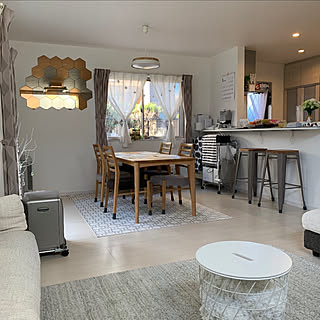 リビングからキッチンの眺め/ダイソー/ニトリ/セリア/モノトーン...などのインテリア実例 - 2020-01-23 18:53:52