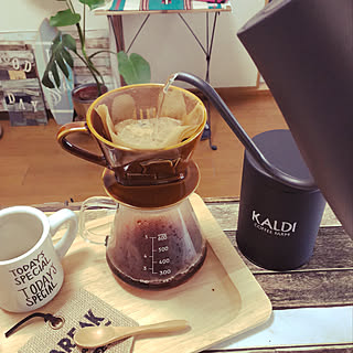 カルディのキャニスター缶/珈琲のある暮らし/ドリップコーヒー/山善温度調整ケトル/投稿イベントテーマ...などのインテリア実例 - 2019-03-11 11:31:27