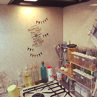 キッチン/オイルボトル/スパイスボトル/スパイスラック DIY/調味料入れ...などのインテリア実例 - 2017-09-01 00:59:40