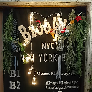 壁/天井/クリスマス/RC山口♡/汚家改造計画中~/100均中毒症/訪問できずごめんなさい_(._.)_...などのインテリア実例 - 2017-11-14 18:35:40