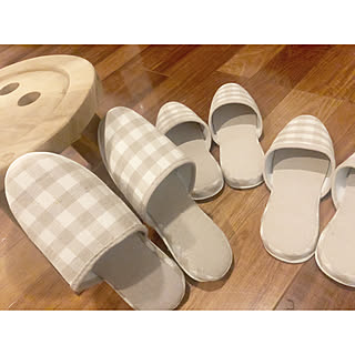 ギンガムチェック/ダイソー/Daiso/スリッパ/ナチュラル雑貨...などのインテリア実例 - 2020-02-23 00:04:37