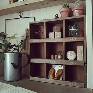 棚/2014/05/13/朝の1枚/keitanのサビサビ針金ハンガー/友達作のシューモールド...などのインテリア実例 - 2014-05-13 08:48:16