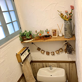バス/トイレ/トイレセルフリフォーム完成♡/皆さんのお陰で励みになってます♡/フォロワーさんに感謝♡/いつもいいね!ありがとうございます♪...などのインテリア実例 - 2018-02-18 16:48:38