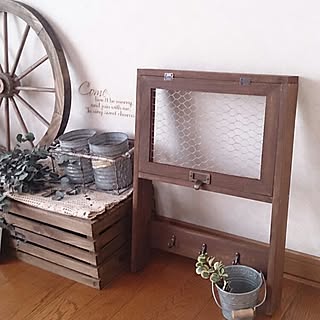 棚/ナチュラル/はんどめいど/ネットフレームのインテリア実例 - 2015-06-11 16:04:56