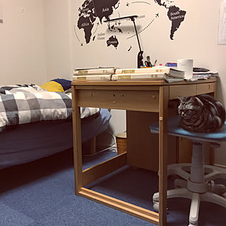 ニトリの布団カバー/ニトリ　ウォールステッカー/久しぶりの投稿/いつもいいねやコメありがとうございます♡/猫と暮らす...などのインテリア実例 - 2020-02-18 17:54:57