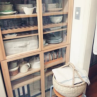 キッチン/無印良品/かご/収納/食器棚のインテリア実例 - 2015-01-18 16:32:54