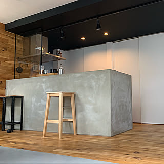 カフェ風インテリア/ミックスインテリア/モノトーンインテリア/モルタルキッチン/シンプル...などのインテリア実例 - 2019-10-03 21:15:15