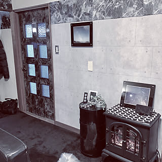 コンクリート打ちっ放し風壁紙のインテリア実例 Roomclip ルームクリップ