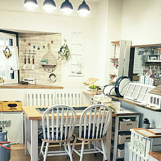 机/ダイニング/イベント参加/鉄板付きダイニングテーブル/白×茶色が好き...などのインテリア実例 - 2018-08-02 19:45:14
