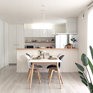 観葉植物/Panasonicキッチン/白タイル/集成カウンター/無印良品...などのインテリア実例 - 2017-11-19 15:32:36